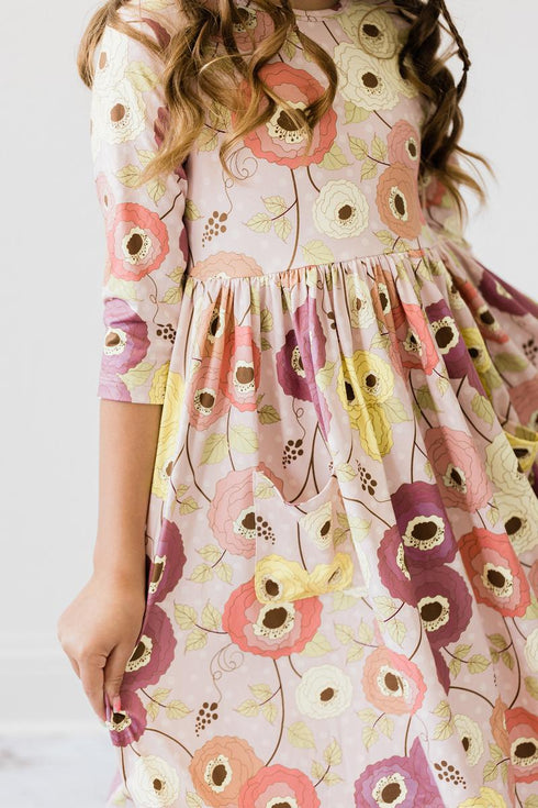 honeysuckle-3-4-sleeve-pocket-twirl-dress Mila & Rose - Sophia's Style-2